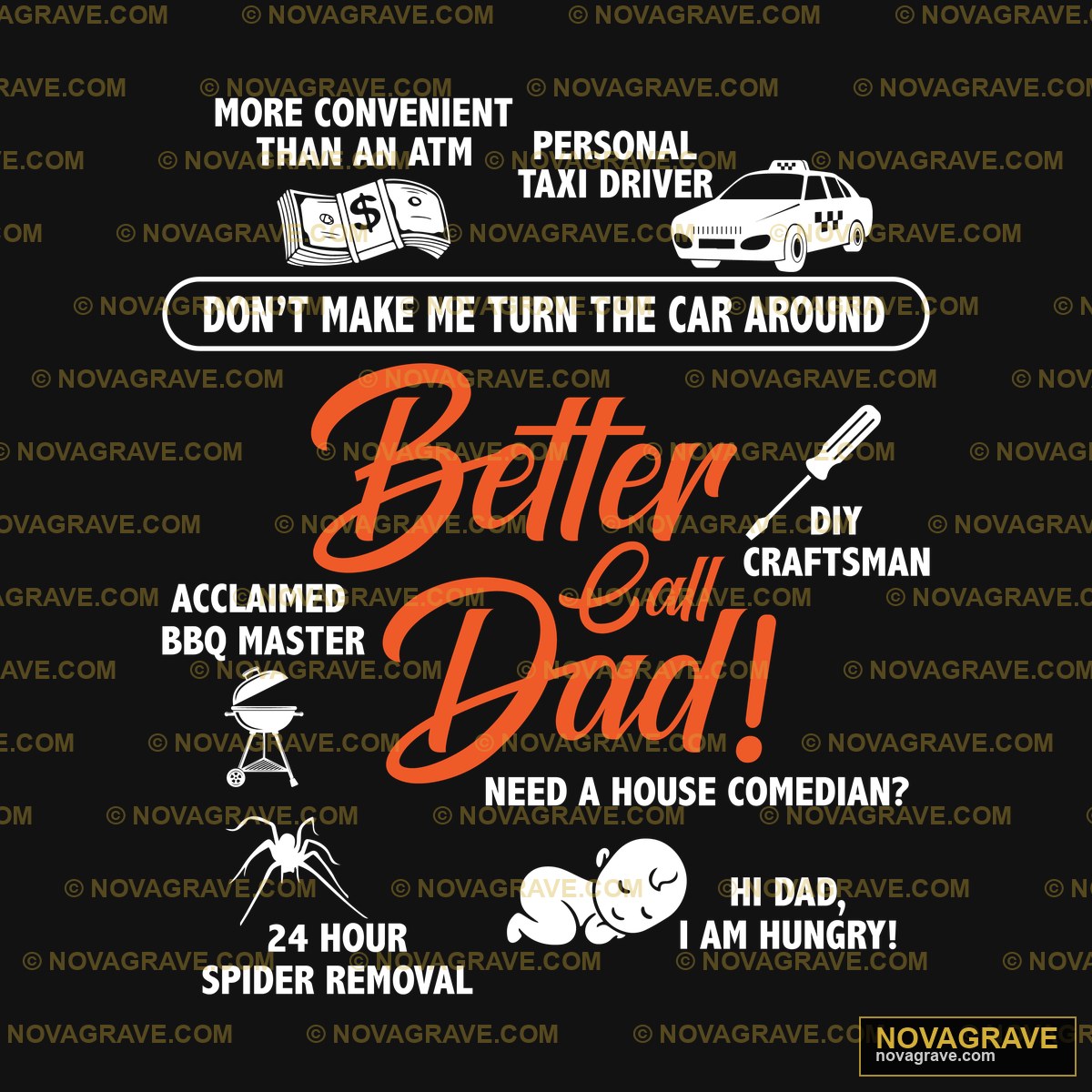 A Poster With The Words Better Dad And A Car Family Kids - DTF Transfer Design
