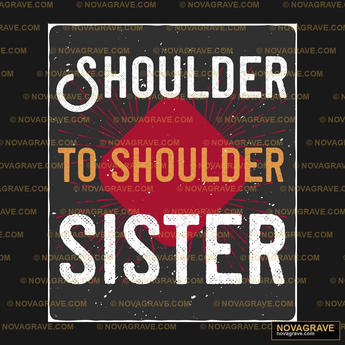 A Poster With The Words Shoulder To Shoulder Family Kids - DTF Ontwerp