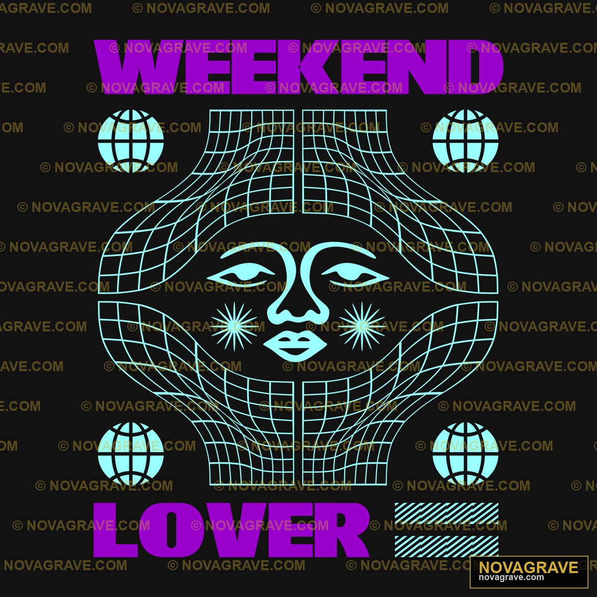 A Poster With The Words Weekend Typography Slogans - DTF Transfer Design