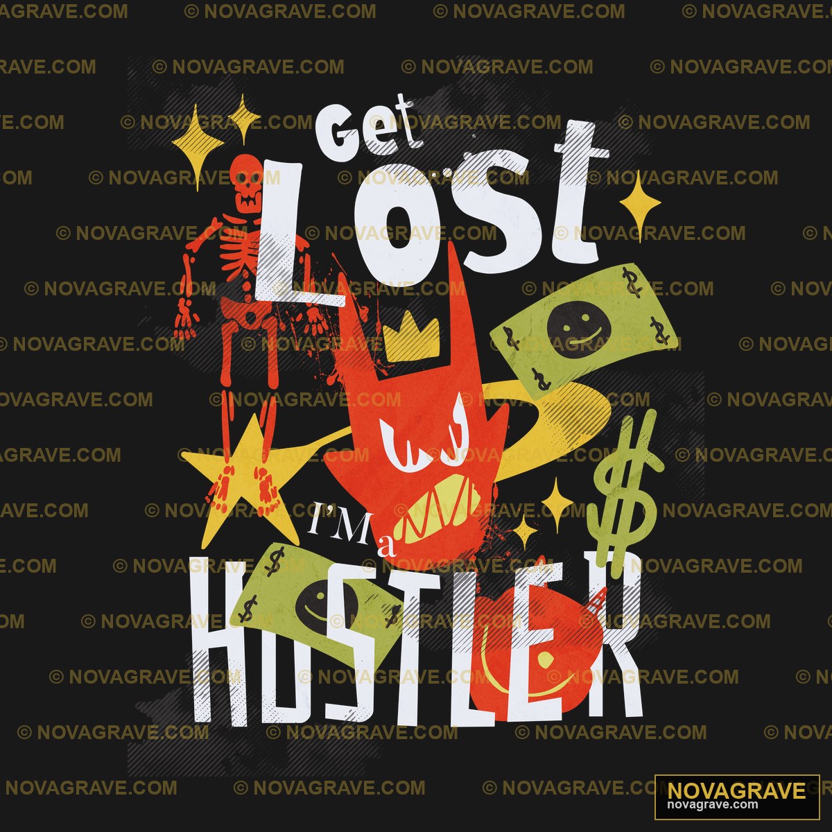 A Poster With The Wordsget Lost Typography Slogans - Design DTF