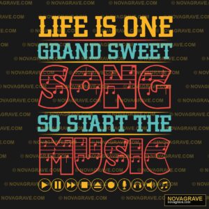 A Poster With The Wordsifone Andsong Of The M Music Culture - DTF Transfer Design