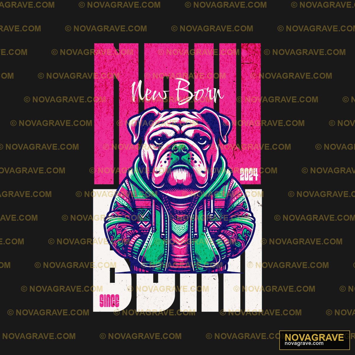 A Pug Dog Wearing A Jacket And A Green Jacket Animals Wildlife - DTF Transfer Design
