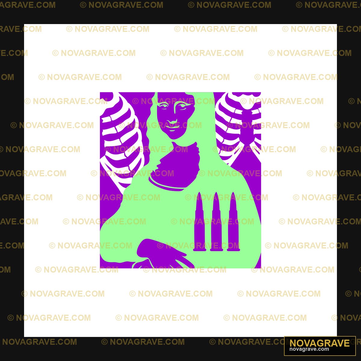 A Purple And Green Poster With A Woman In The Other Designs - DTF Ontwerp