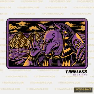 A Purple And Orange Elephant With A Hat On Animals Wildlife - Design DTF