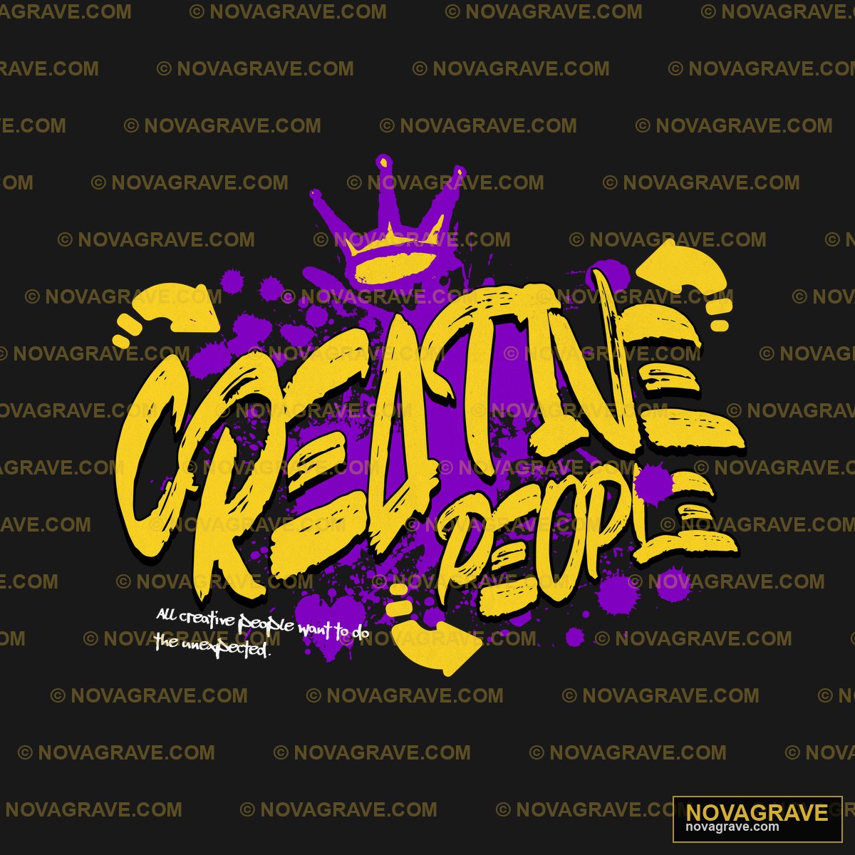 A Purple And Yellow Graffiti Style Logo Streetwear Urban - DTF Transfer Design