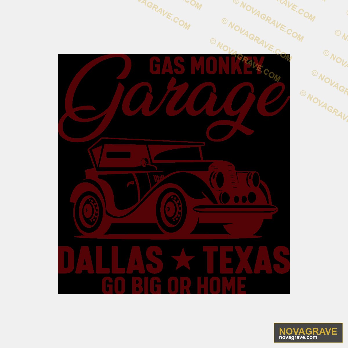 A Red And Black Logo For A Car Show Other Designs - Design DTF