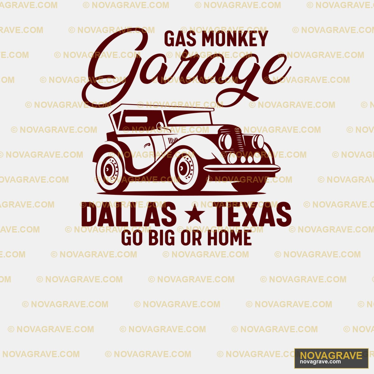 A Red And Black Logo For A Gas Station Typography Slogans - DTF Transfer Design
