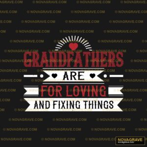 A Red And Black Print With The Words Grandfat Typography Slogans - Design DTF