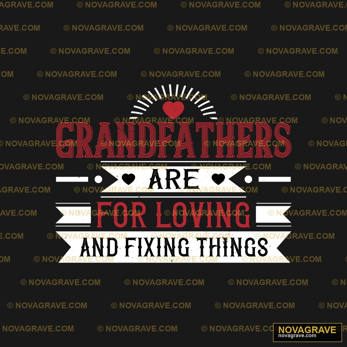 A Red And Black Print With The Words Grandfat Typography Slogans - Design DTF