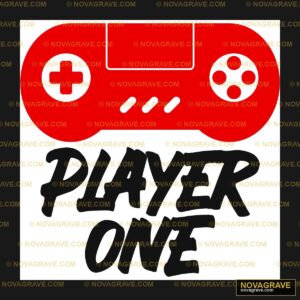 A Red And Black Video Game Controller With Th Typography Slogans - DTF Ontwerp