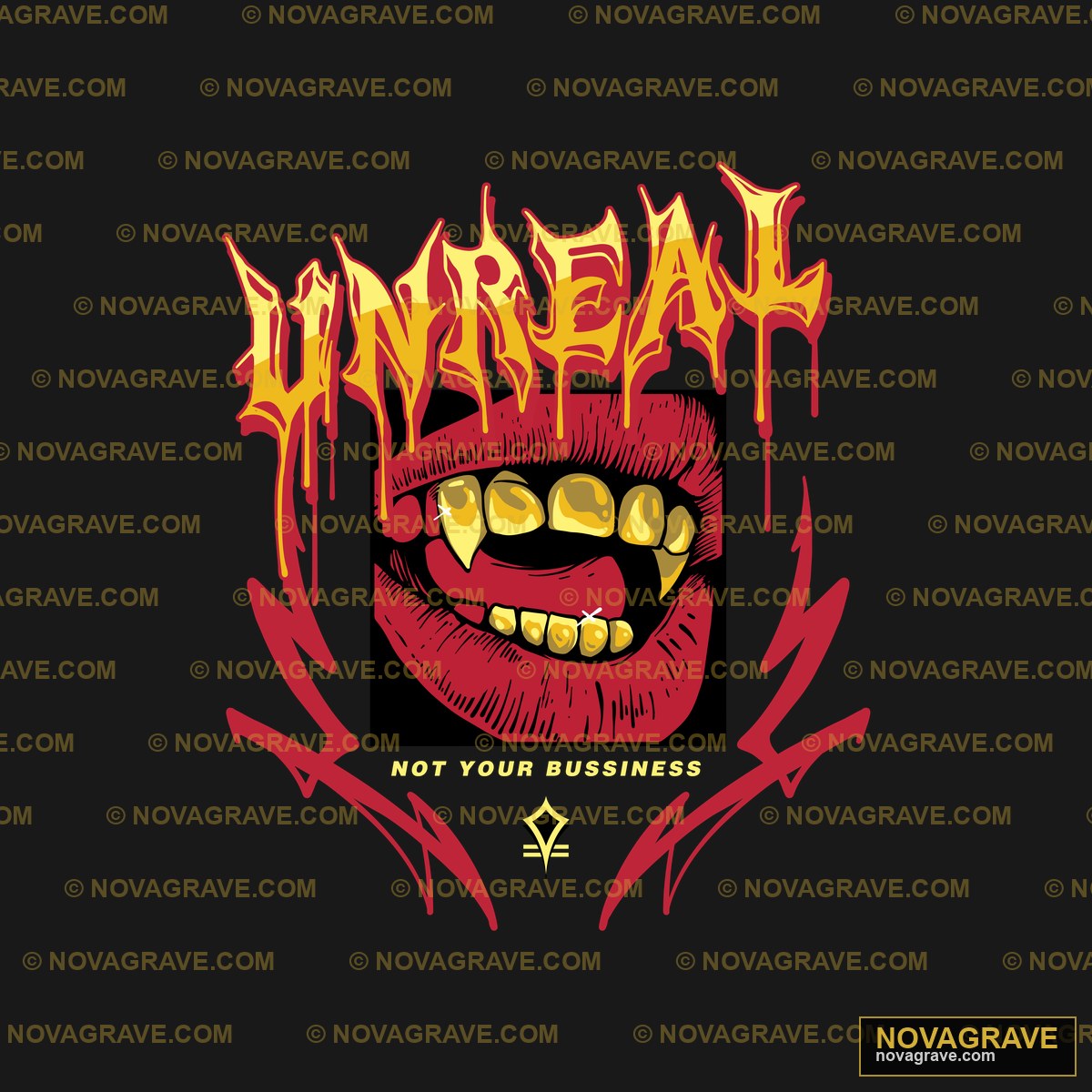 A Red And Yellow Logo With The Words Undead Typography Slogans - DTF Transfer Design