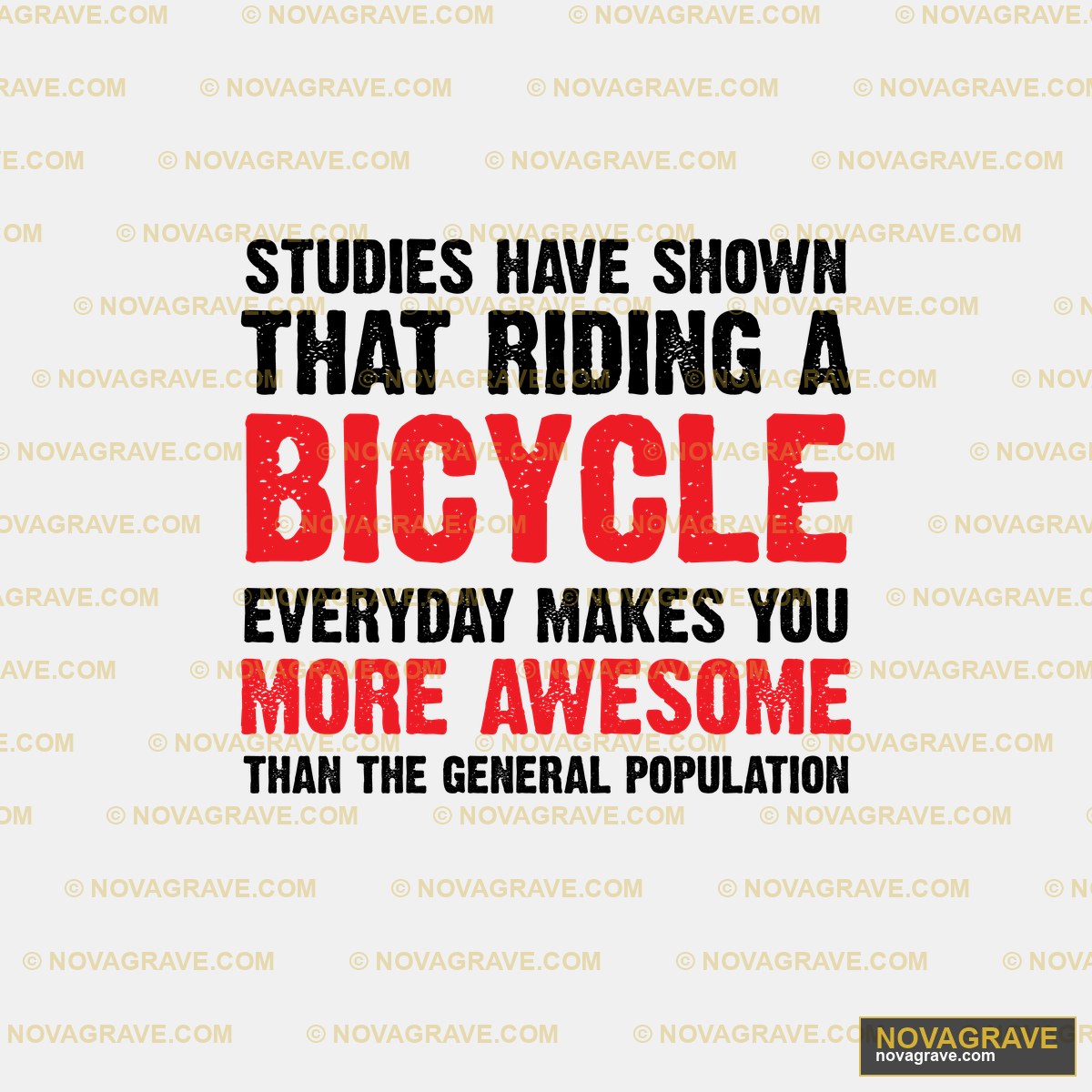 A Red Bicycle With The Words Bicycle More Awe Typography Slogans - DTF Transfer Design
