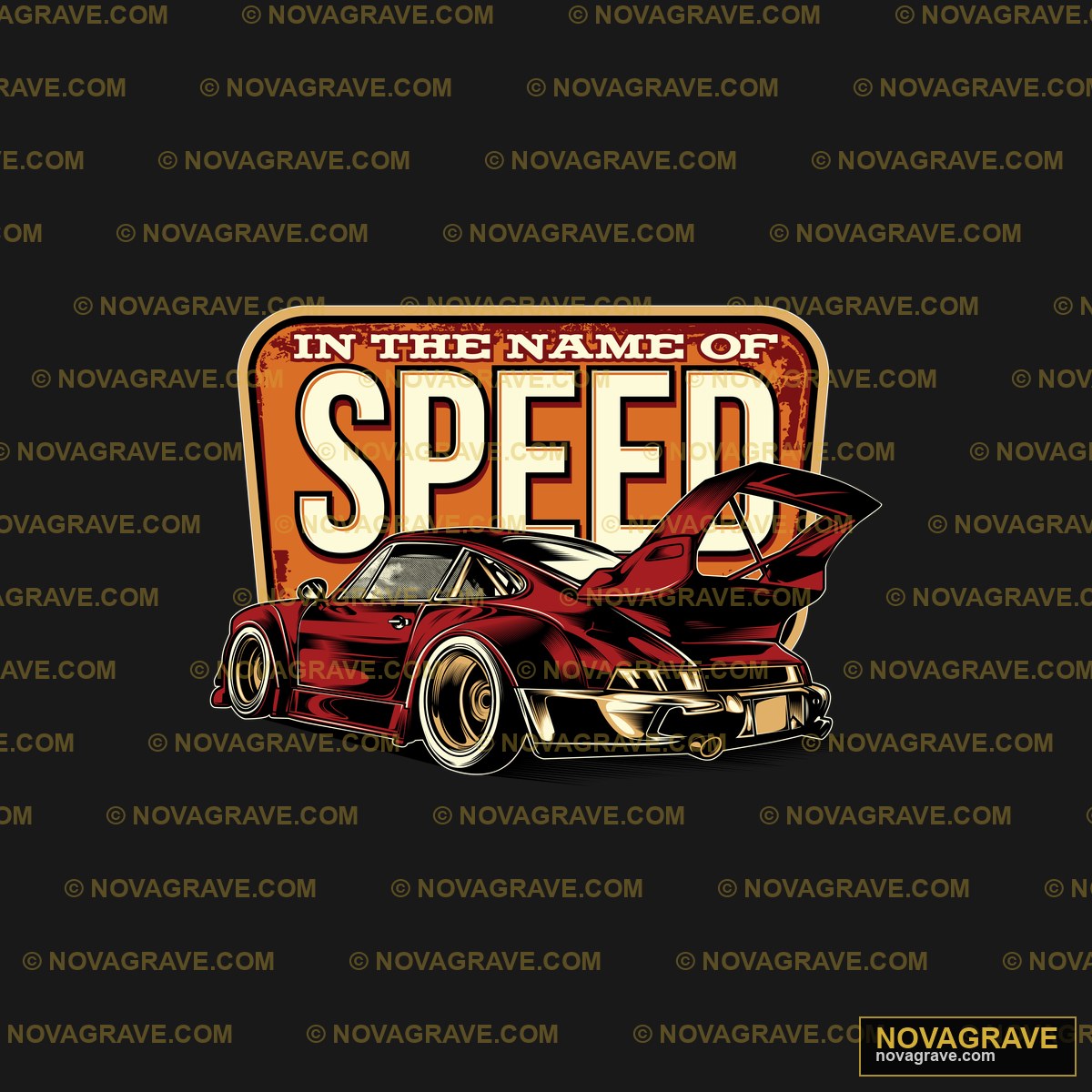 A Red Car With The Words In The Middle Of It Typography Slogans - Design DTF
