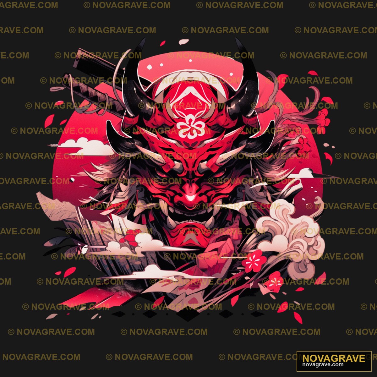 A Red Demon With Horns And Horns On His Head Other Designs 2 - DTF Transfer Design
