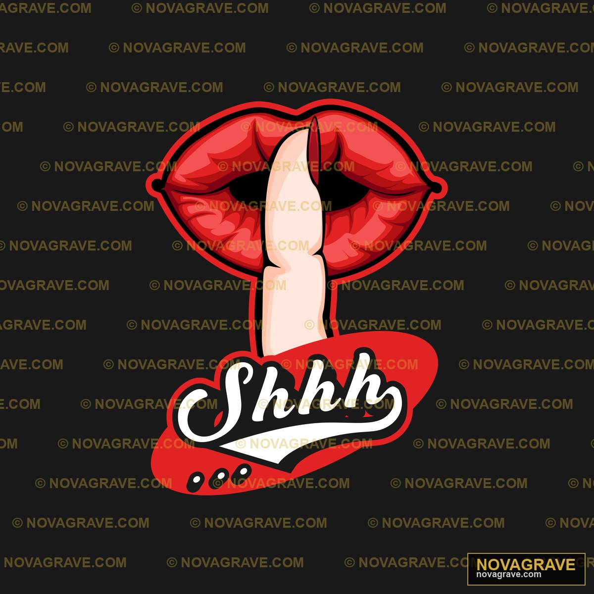 A Red Lips With The Word Sh On It Other Designs - Design DTF