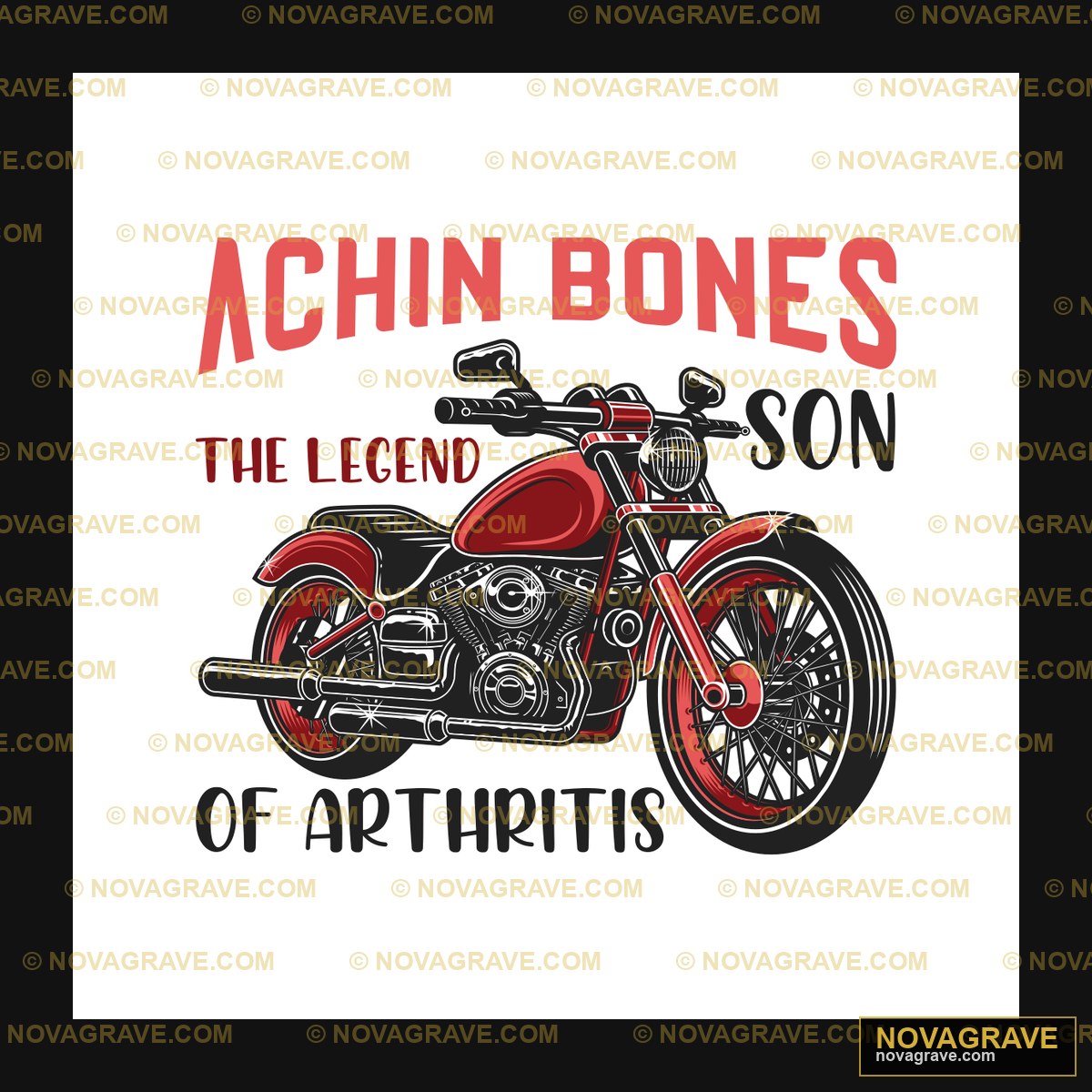 A Red Motorcycle With The Words The Legend Of Typography Slogans - DTF Ontwerp
