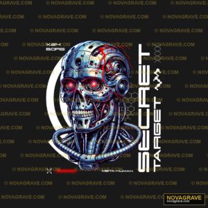 A Robot With A Skull Face And A Helmet On Streetwear Urban - DTF Ontwerp