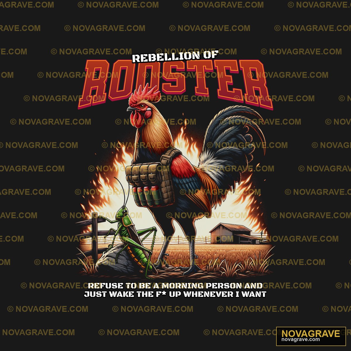 A Rooster With A Gun In Its Hand Animals Wildlife - Design DTF