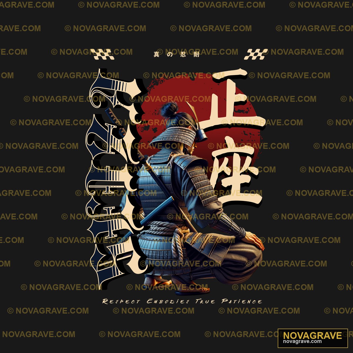 A Samurai In A Black Outfit With A Sword Other Designs - Design DTF