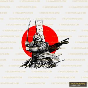 A Samurai In Front Of A Other Designs - DTF Transfer Design