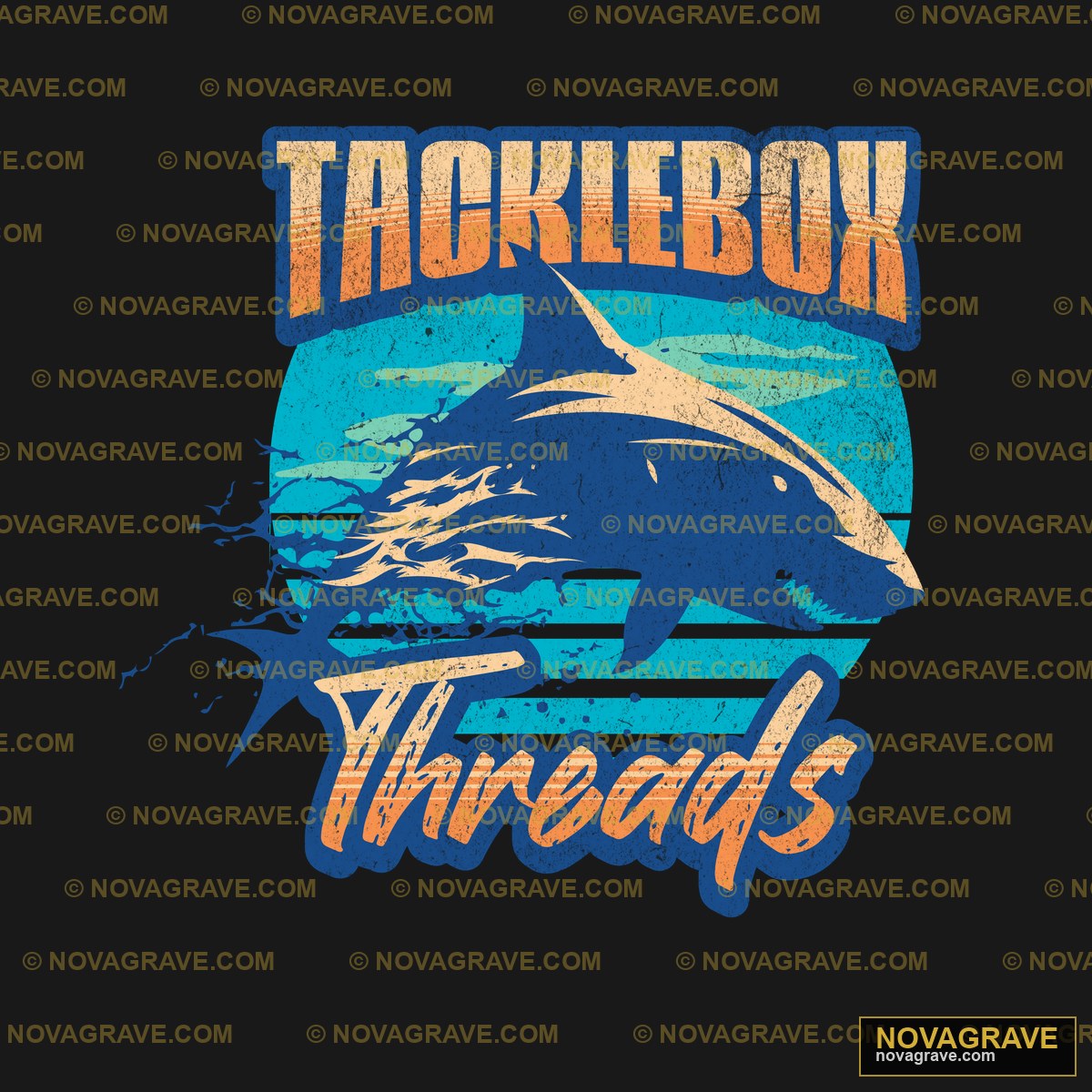 A Shark With The Words Tackle The Great Animals Wildlife - DTF Transfer Design