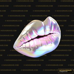 A Shiny Lip With A Shiny Lip Music Culture DTF Design