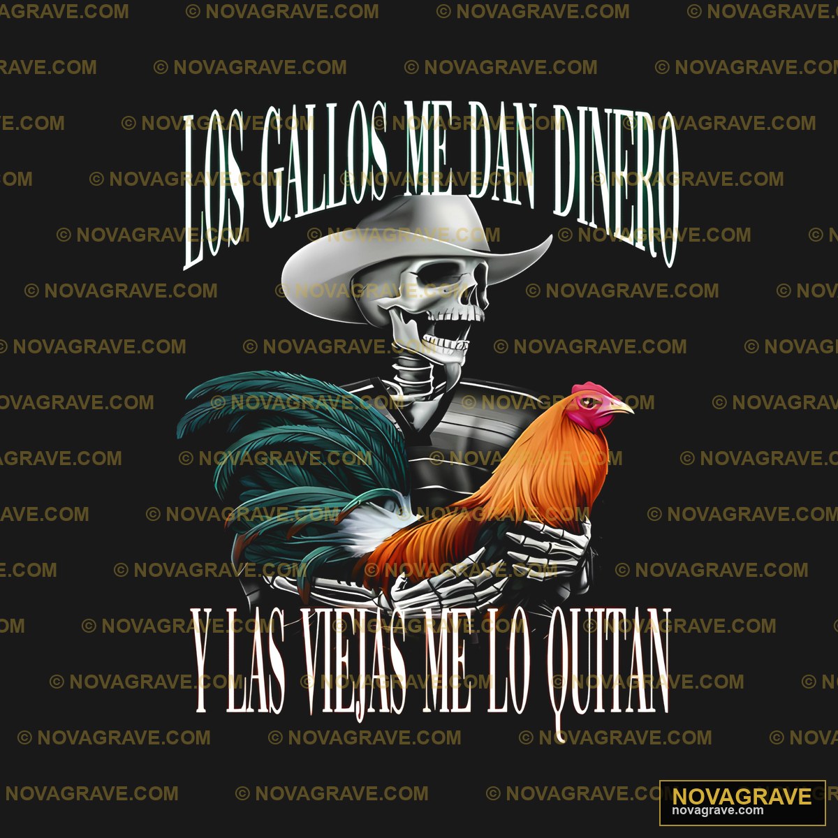 Skeleton Cowboy Rooster DTF Design SVG - Instant Download