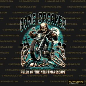 Skeleton Biker "Bone Breaker" DTF Design SVG PNG DXF