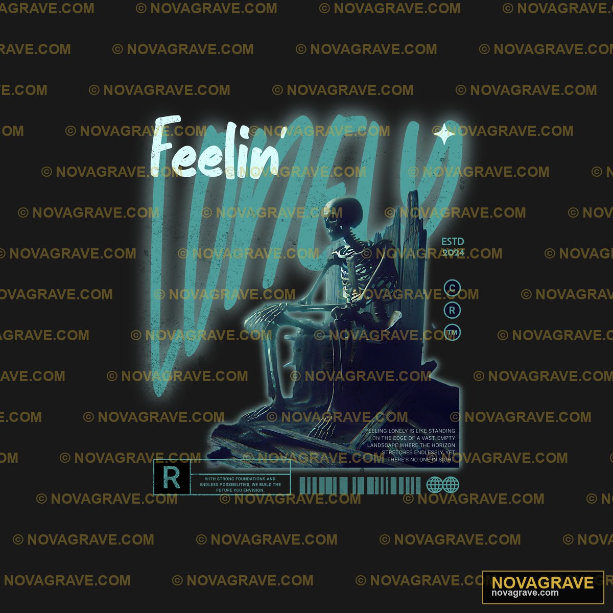 A Skeleton Sitting On A Chair With A Barcode Streetwear Urban - Design DTF