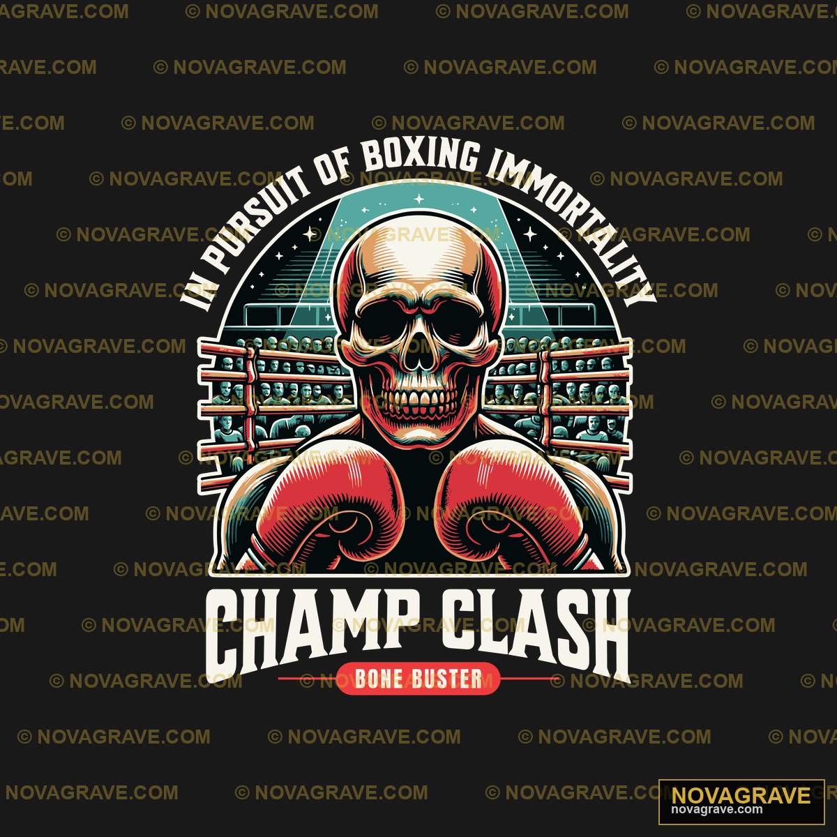 A Skull Boxing Championship Logo Streetwear Urban - DTF Ontwerp