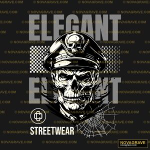 Skull with Hat DTF Design PNG - Streetwear Urban Graphic