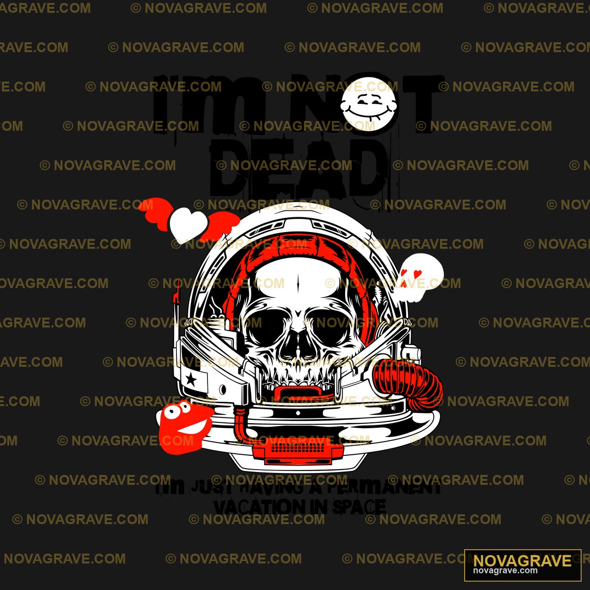 A Skull In An Astronauts Helmet With A Red He Streetwear Urban - DTF Ontwerp