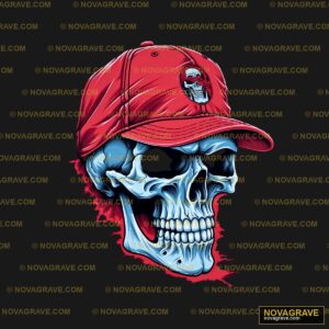 A Skull Wearing A Baseball Cap Streetwear Urban DTF Design