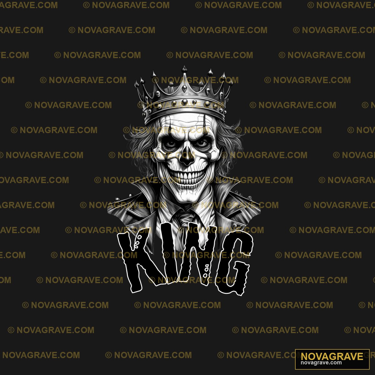 A Skull Wearing A Crown And A Crown On Its He Animals Wildlife - DTF Transfer Design