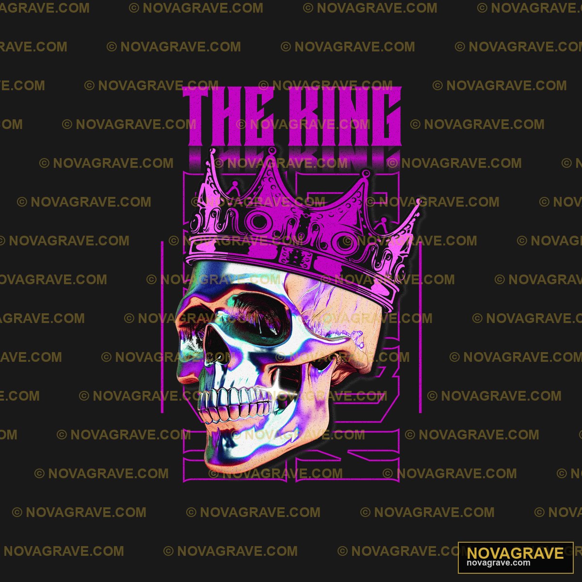 A Skull Wearing A Crown With The Words Think Animals Wildlife - Design DTF