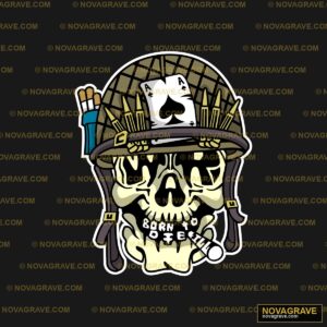 A Skull Wearing A Hat And Holding A Cigarette Streetwear Urban - DTF Transfer Design