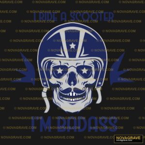 A Skull Wearing A Helmet With The Words Ride Streetwear Urban - DTF Transfer Design