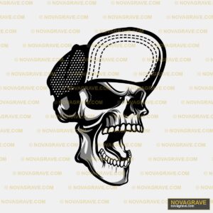 A Skull With A Banda On Its Head Streetwear Urban - DTF Transfer Design