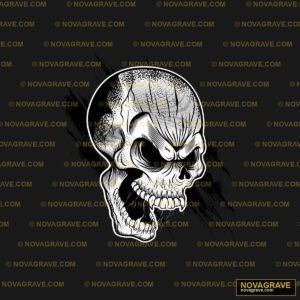 A Skull With A Big Grin Of Teeth Streetwear Urban - DTF Ontwerp