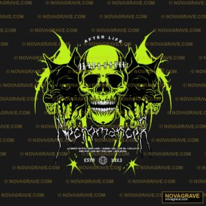 Necromancer Skull Wolf After Life DTF Design SVG PNG DXF
