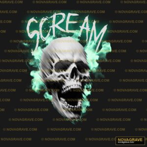 A Skull With A Green Smoke On It Streetwear Urban - Design DTF
