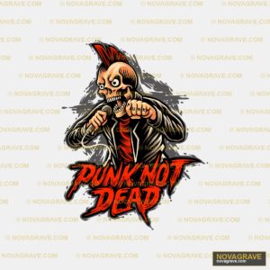 A Skull With A Gun In Streetwear Urban - DTF Transfer Design