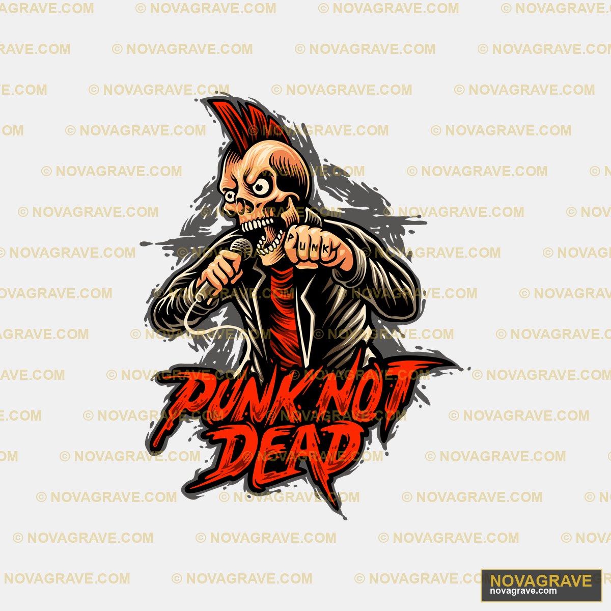 A Skull With A Gun In Streetwear Urban - DTF Transfer Design