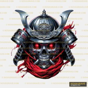 A Skull With A Helmet And A Helmet With A Hel Streetwear Urban - Design DTF