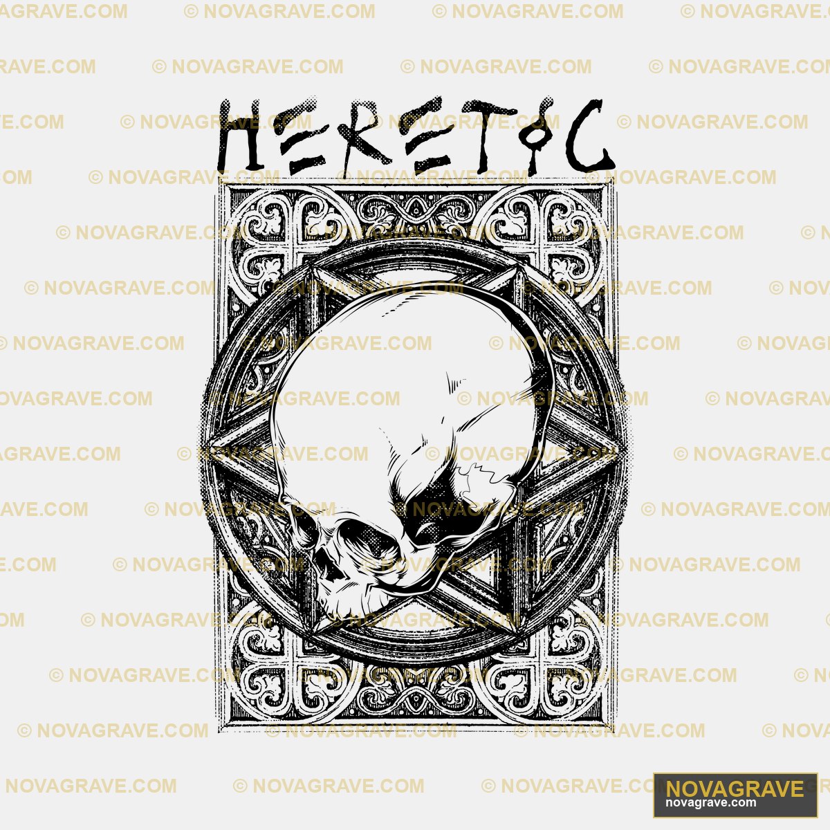 A Skull With A Pentagram On It Streetwear Urban - DTF Transfer Design