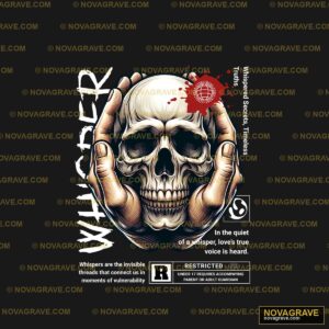 A Skull With A Red Heart On Its Head Streetwear Urban - DTF Transfer Design