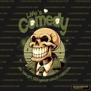 Life's Comedy Skull DTF Design PNG for T-Shirts