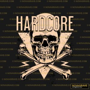 Hardcore Skull Bones DTF Design SVG for Streetwear & Urban Apparel