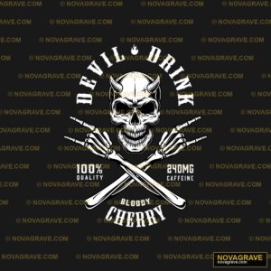 Devil Drink Skull DTF Design SVG - Streetwear & Urban Graphic