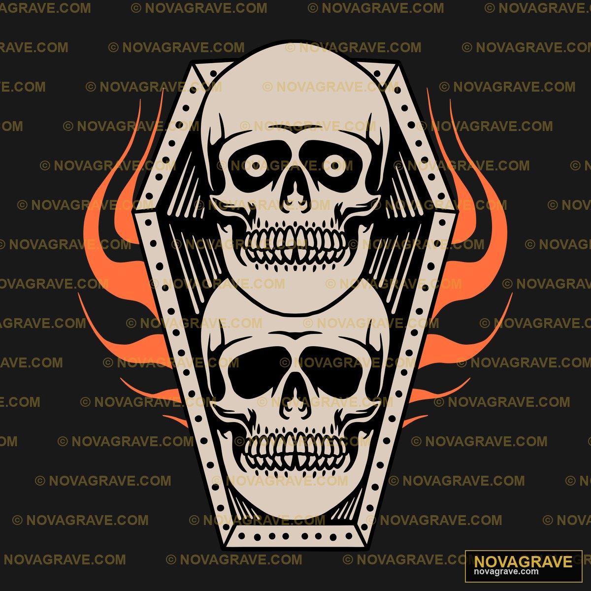 A Skull With Flames On It Streetwear Urban 2 - Design DTF